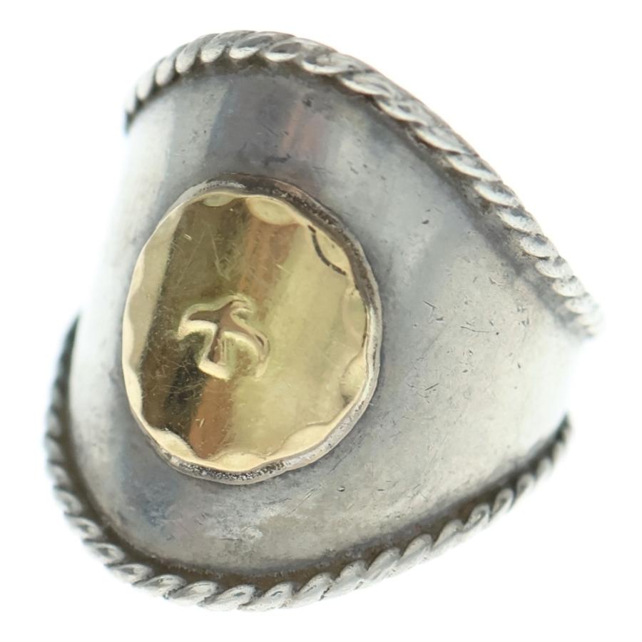 goro's（ゴローズ） 金メタル付き銀縄リング シルバーゴールド : BRING