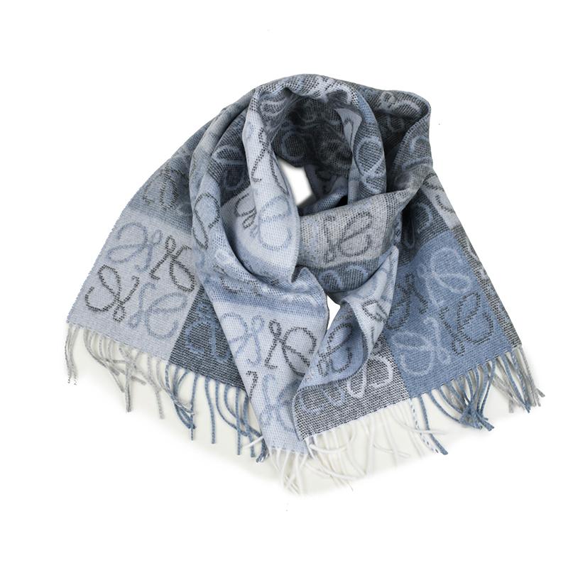 LOEWE（ロエベ） アナグラム スカーフ マフラー カシミヤ混 F810487X17