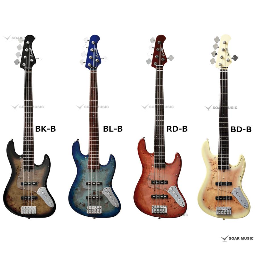 エレキベース Bacchus STD-JB5 5弦アクティブ ASH 定価14万 エレキ
