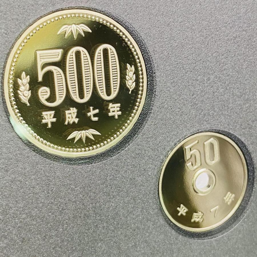 通常1995プルーフ貨幣セット 平成7年 Proof Set 年銘板 鏡面仕上げ
