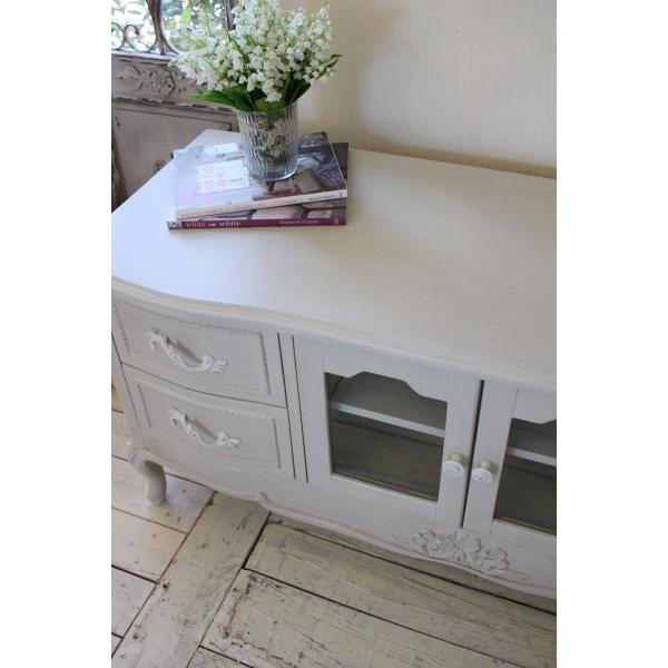 テレビボード テレビ台 120cm 猫脚 洋風 ヨーロピアン 白家具