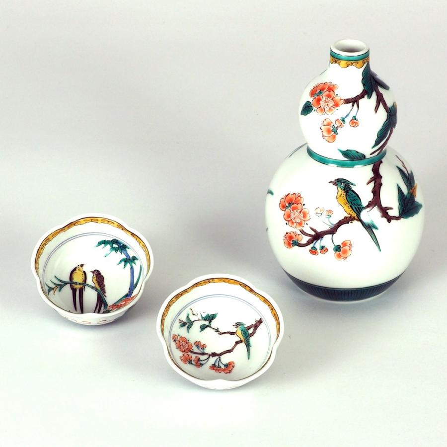 九谷焼 三代三ツ井為吉作 酒器 古九谷花鳥 : 九谷焼 STYLeNCE