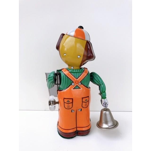 ブリキおもちゃウィンドアップ/ ニュースドッグ/ ゼンマイ式日本製