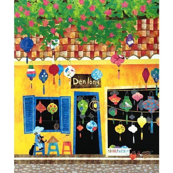 はりたつお 作品名:ホイアンのランタン屋 絵画》はり たつお ホイアン