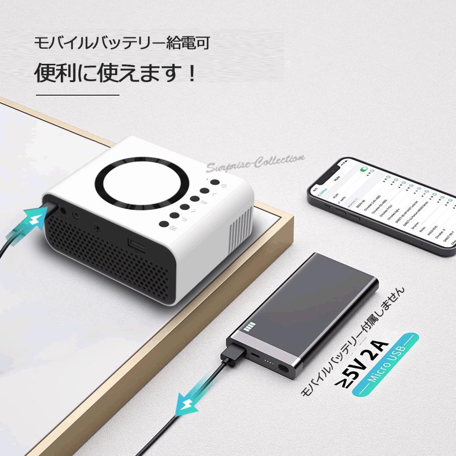 プロジェクター 小型 ワイヤレスミラーリング モバイルプロジェクター