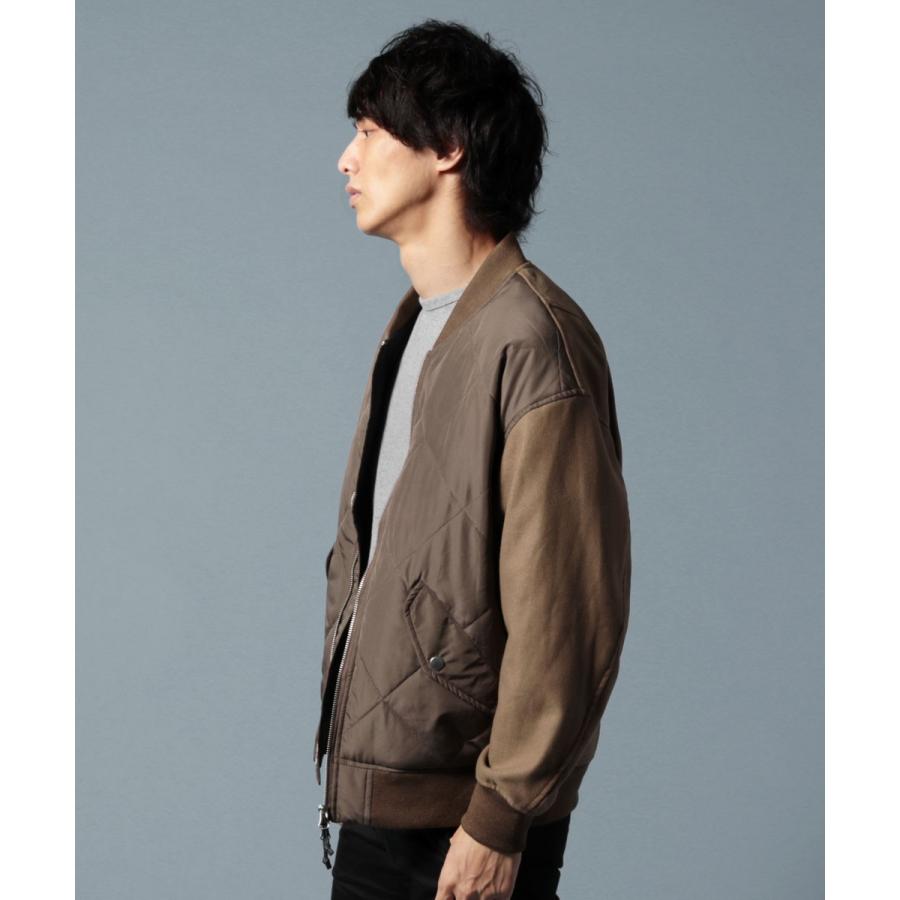 キルティング ジャケット メンズ 秋 冬 M L 中綿 前身ダイヤ 切り替え