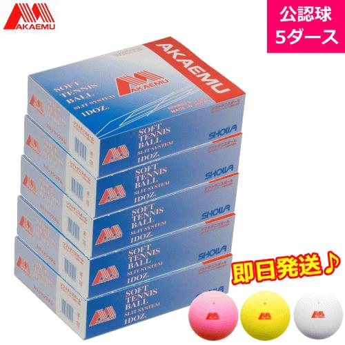 LUCENT（ルーセント） アカエム ソフトテニスボール 公認球 5ダース