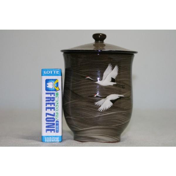 臥牛窯 雲鶴文特製蓋付湯呑み 現川焼十三代横石臥牛作（お取り寄せ商品