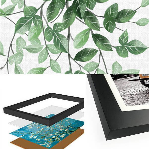 3枚セット 33×43cm アートパネル フレーム絵画 モンステラ