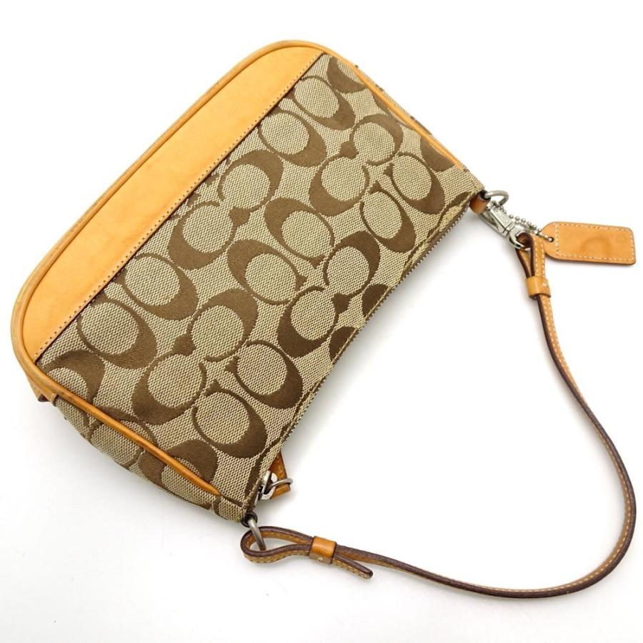 希少 COACH コーチシグネチャーキャンパス アクセサリーポーチ6094