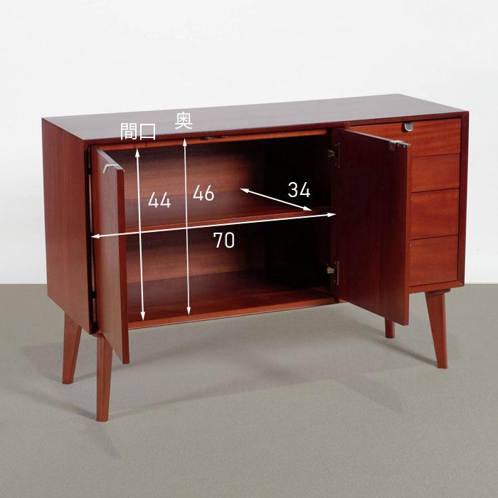 絶対お得！週末価格！ ヴィンテージな木製キャビネット チーク無垢材