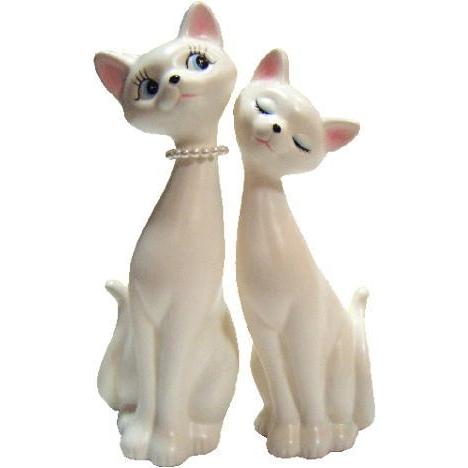 ペア猫置物 陶器製 (White) : R&B web shop - 通販 - Yahoo!ショッピング