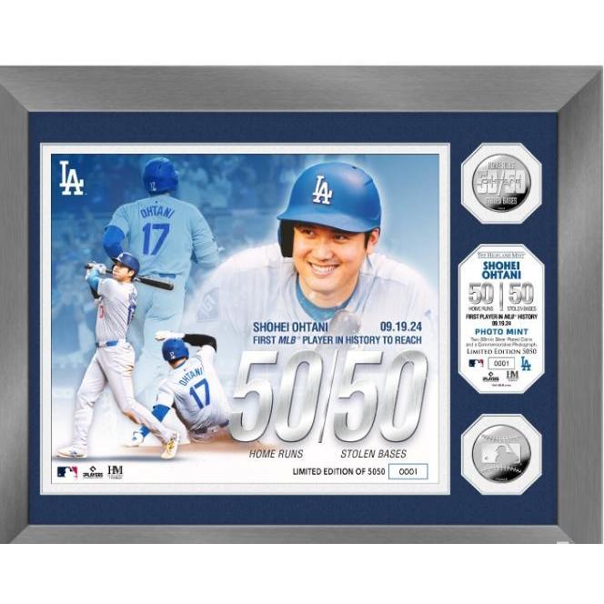 限定】ドジャース 大谷翔平 選手 移籍記念 ダブルフォトミント