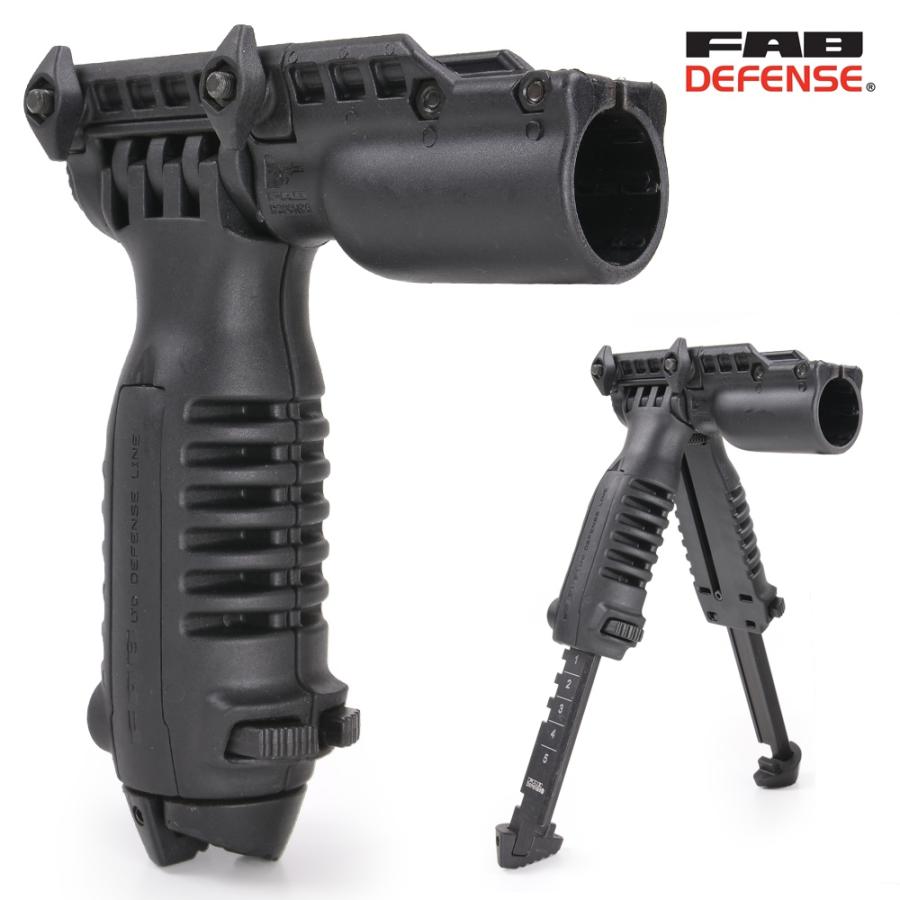 FAB Defense バイポッドグリップ T-POD ライトホルダー付 [ ブラック