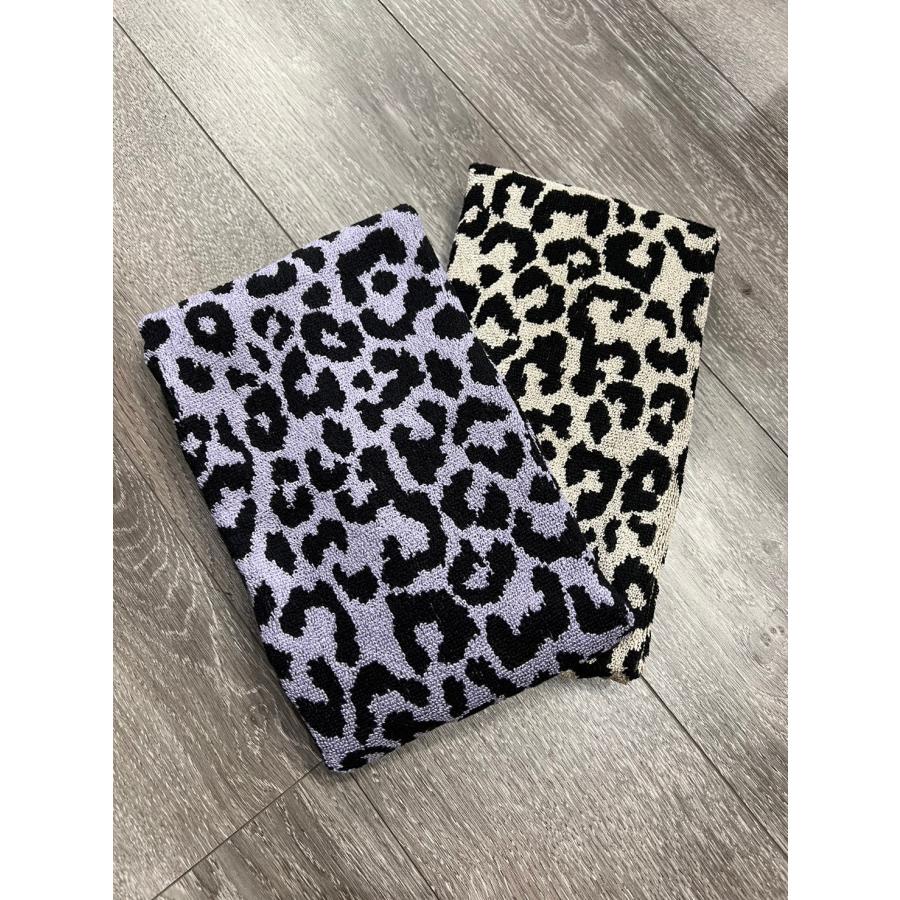 エルメス ビーチタオル大判 「レオパード」柄 トップ HERMES ヒョウ柄