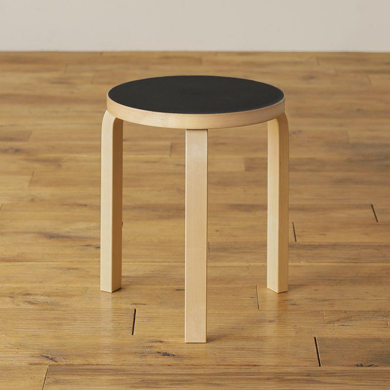 スツール 60 アルテック Artek STOOL60 アアルト ブラックリノリウム