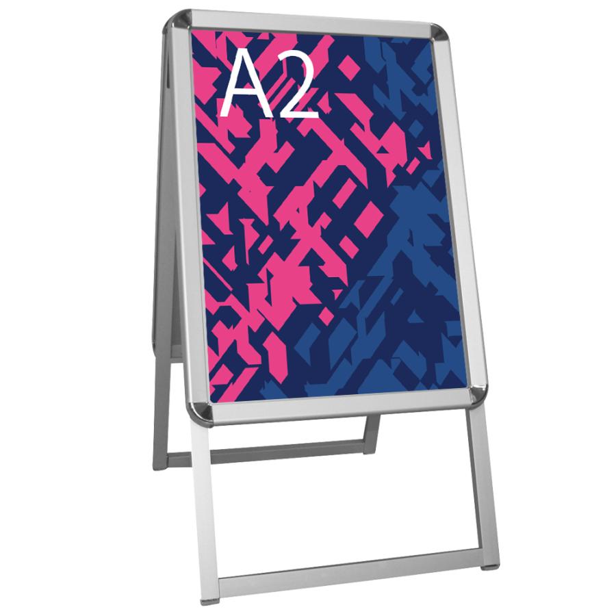 A型看板 A2 サイズ 屋外対応 両面 軽量アルミフレーム スタンド型