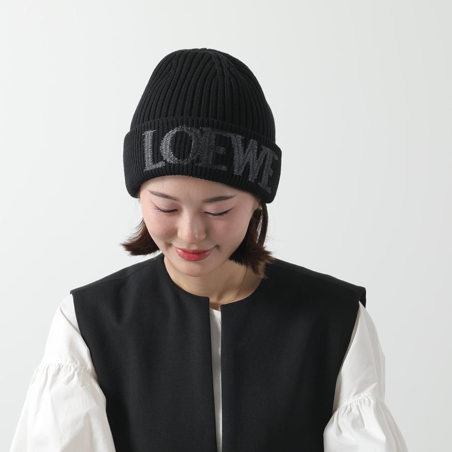 LOEWE（ロエベ） ニット帽 F540257X23 レディース ロゴ刺繍 ニット