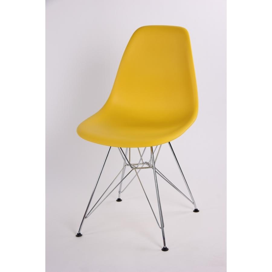 チェア イームズ シェルチェア イエロー DSR スチール脚 イス 椅子
