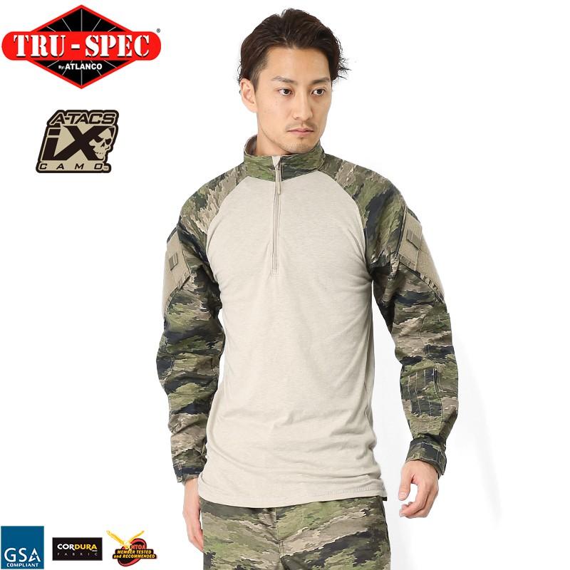 TRU-SPEC（トゥルースペック） 1/4 ZIP COMBAT シャツ A-TACS iX [2503