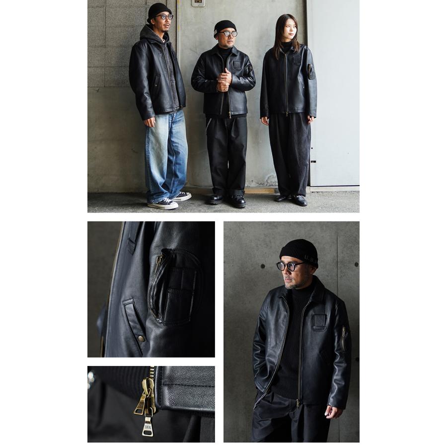 WAIPER.inc フランス軍 70's レザーフライトジャケット【WP1140