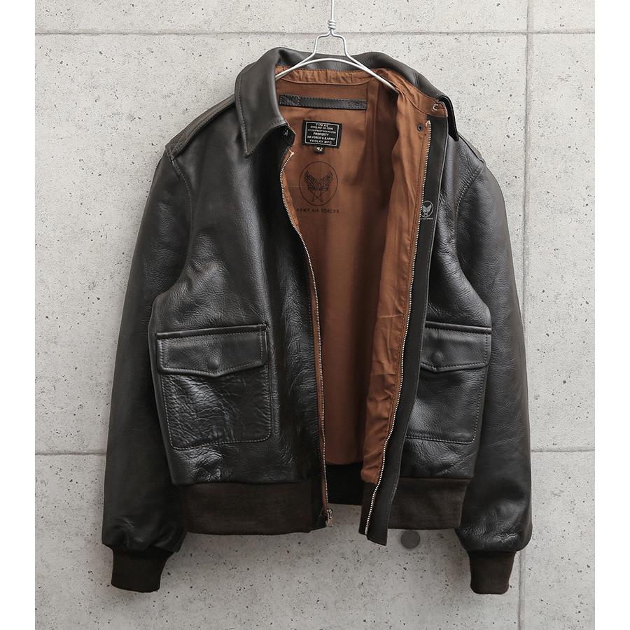 MILITARY（ミリタリー） 新品 米軍タイプ A-2 レザーフライト