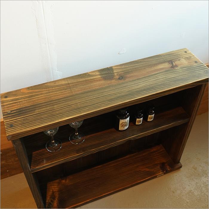 古材 オープンシェルフ 木製 ラック 棚 収納棚 和風 飾り棚 天然木 2段