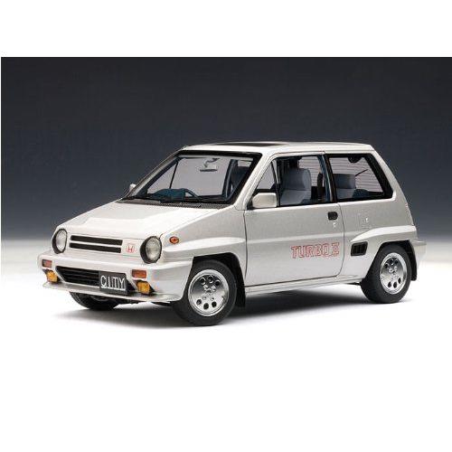 ダイキャストカー ホンダ シティ ターボII シルバー/レッド 1/18