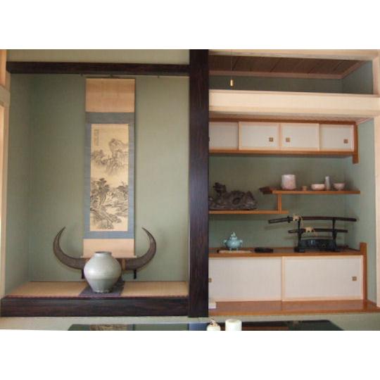 黒檀厚貼床柱 3000×135□ 黒檀 床柱 厚貼 和室建材 茶室 床の間 高級