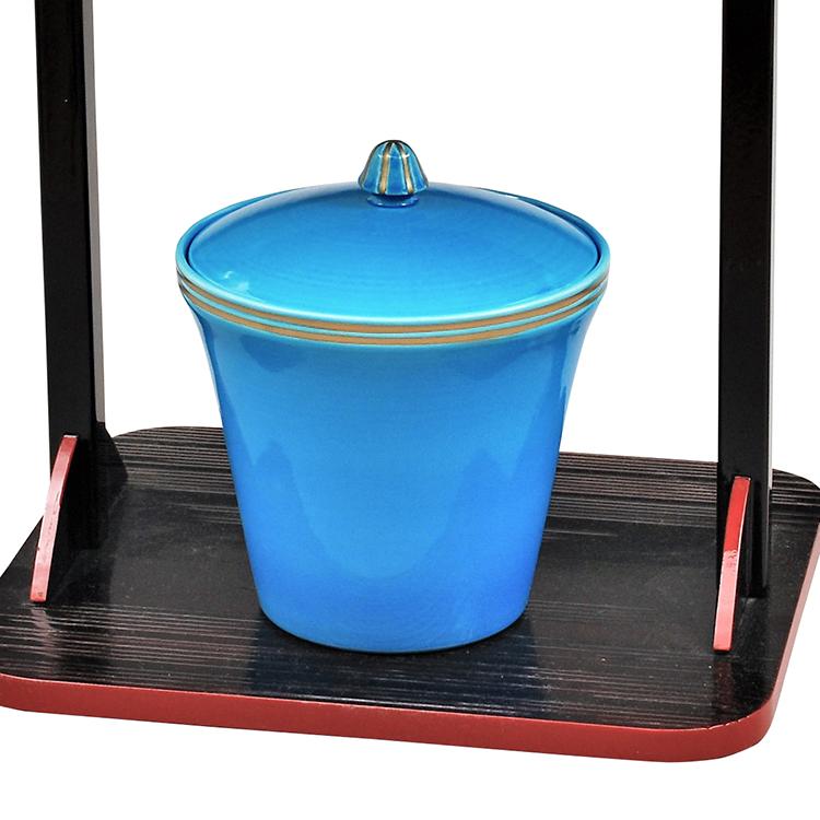 茶道具 水指 浅黄交趾 末広水指 御室窯 【公式通販】