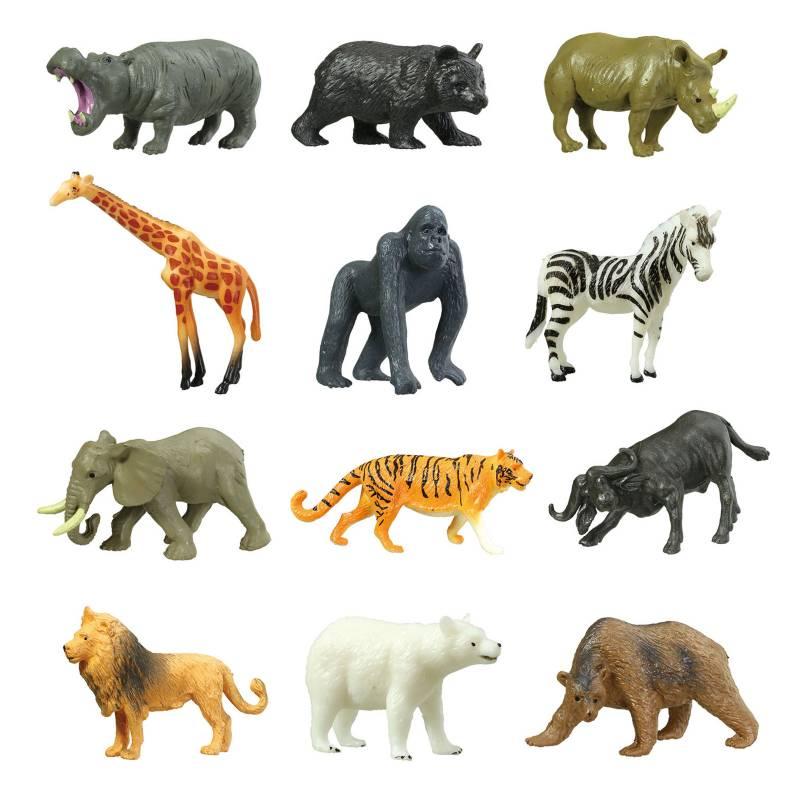 アニマルフィギュア12体セット : 手芸問屋ウイングス - 通販 - Yahoo