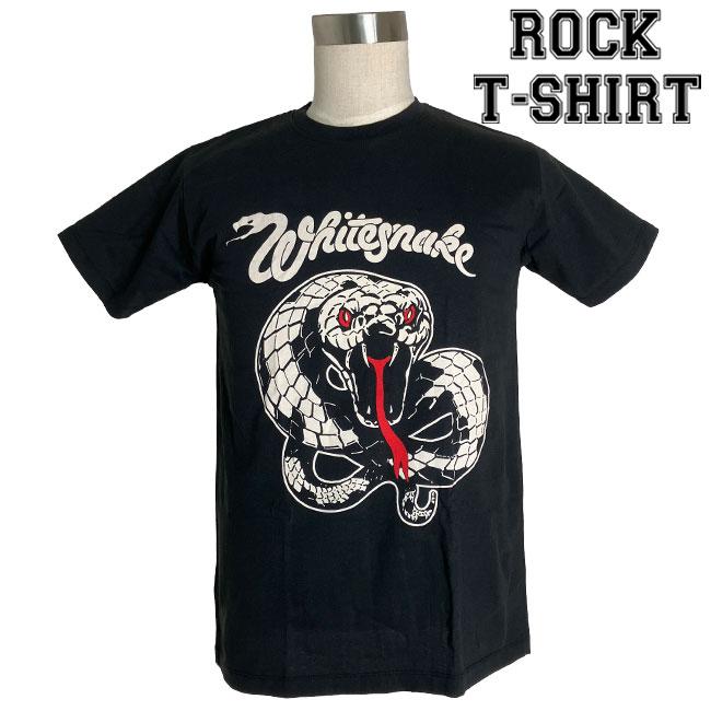 ロックTシャツ バンドTシャツ パンク Whitesnake ホワイトスネイク 蛇