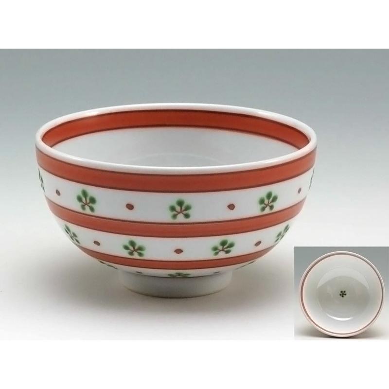 源右衛門窯 赤絵帯梅小紋 飯碗 有田焼 ご飯茶碗 : 陶器たて石 Yahoo!店