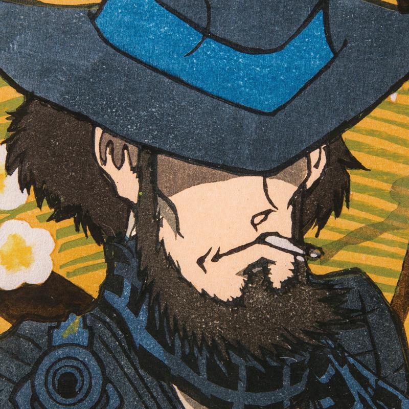 ルパン三世 浮世絵木版画 次元大介 大判 竹笹堂 モンキーパンチ 木版画