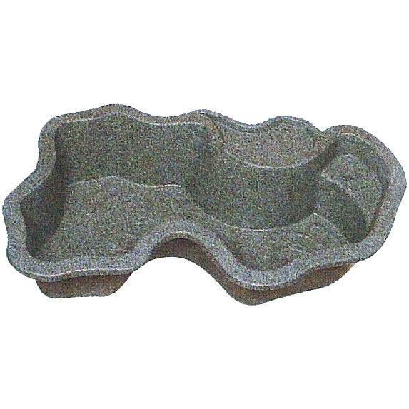 みかげ調プラ池 M240 (庭園埋設型・容量230L) 成型池 ひょうたん池 M