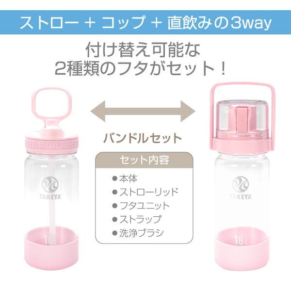 TAKEYA FLASK 水筒 軽い 520ml Gocup クリアボトル バンドルセット 2