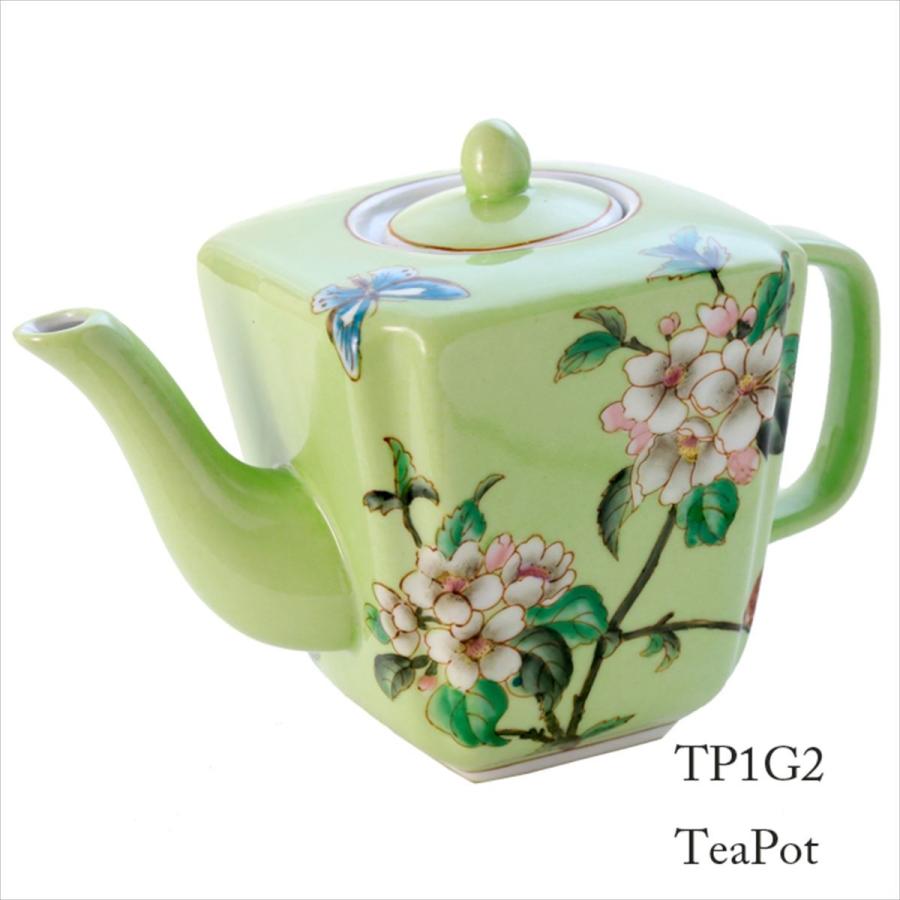 THE-SECRET-GARDEN シノワズリ ティーポット 中国茶器 花鳥柄 オール