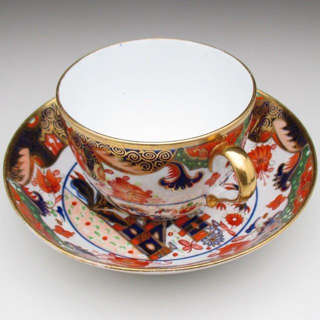 スポード 金彩イマリ文 カップ＆ソーサー アンティーク 1800年代