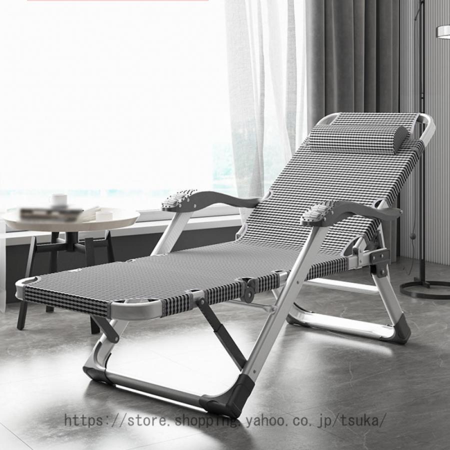サマーベッド 折りたたみ リクライニング チェア ハイバック ベッド