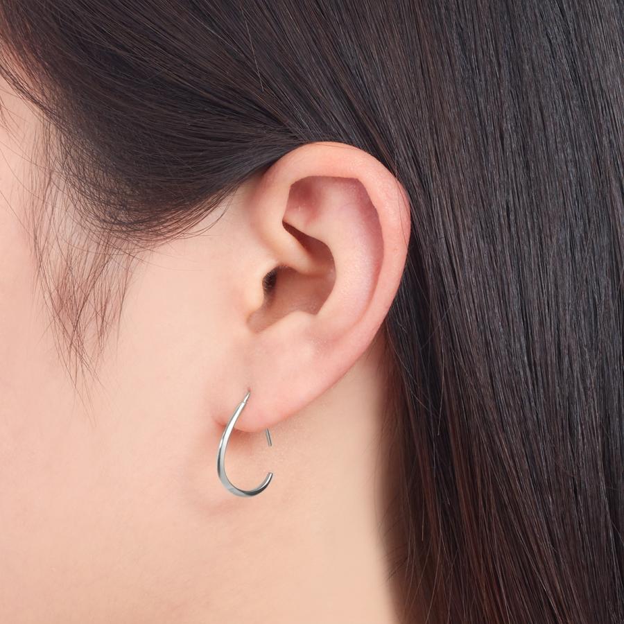 ジュエリーツツミ K18ホワイトゴールドピアス フックピアス キャッチ