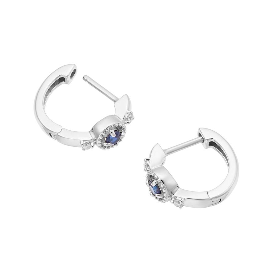 ジュエリーツツミ K10ホワイトゴールドサファイアピアス : ジュエリー