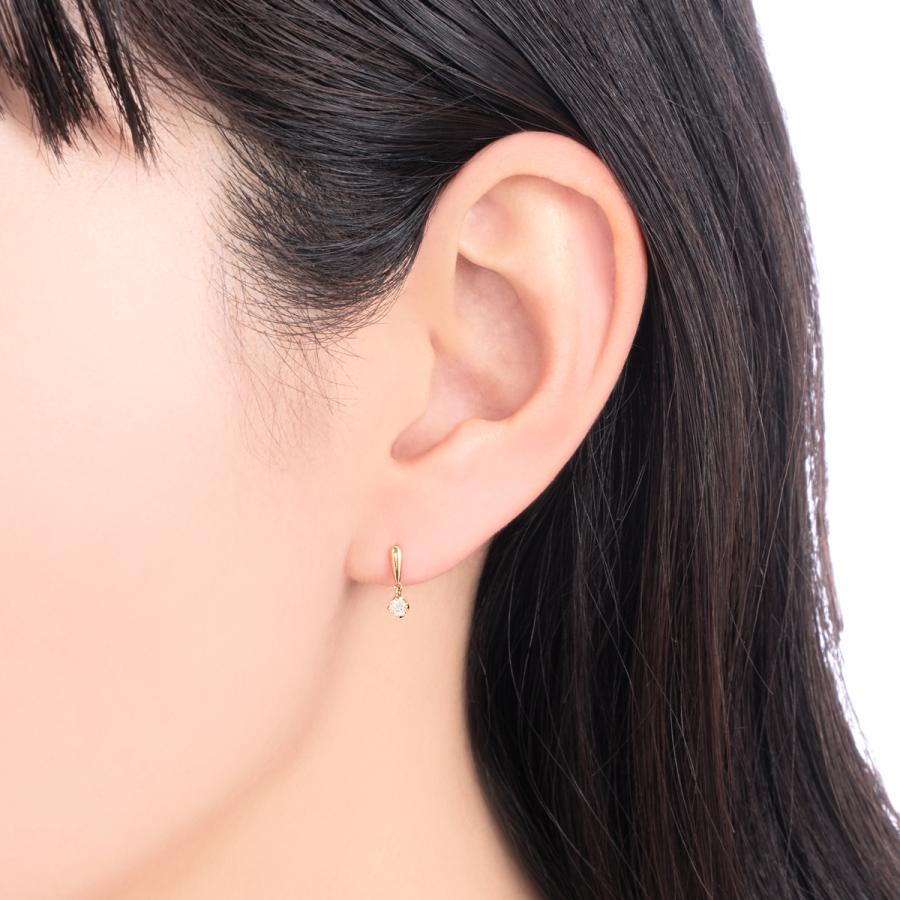 ジュエリーツツミ K18イエローゴールドダイヤモンドピアス