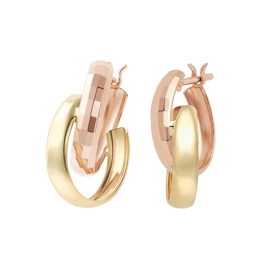 ジュエリーツツミ K10イエローゴールド/K10ピンクゴールドピアス