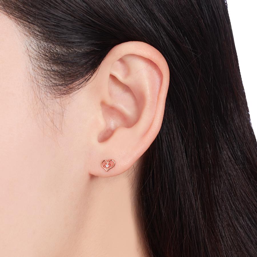 ジュエリーツツミ K10ピンクゴールドダイヤモンドピアス : ジュエリー