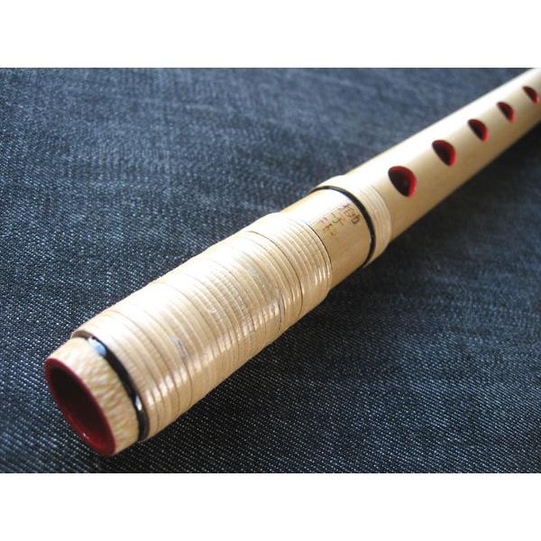篠笛(しの笛)横笛 獅子田 竹渓 籐両巻 6穴 5本調子 お囃子調(お祭り用