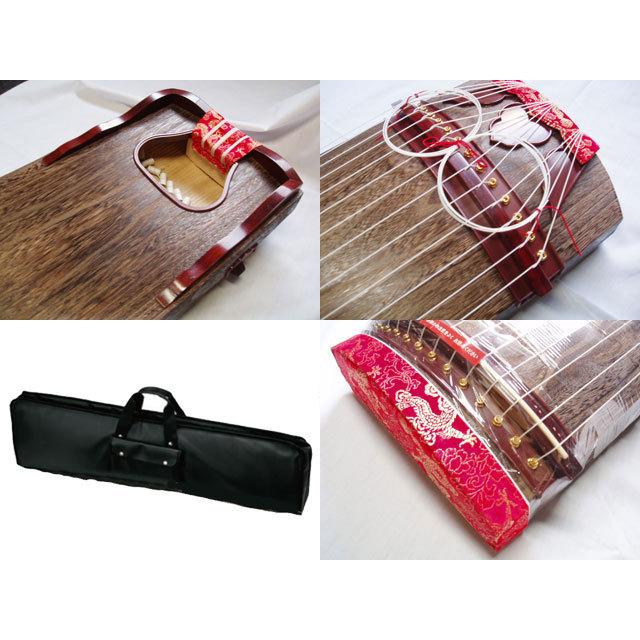 上級 文明琴(短箏/ミニ琴) 豪華 13点セット ケース付き 約92cm 分数琴