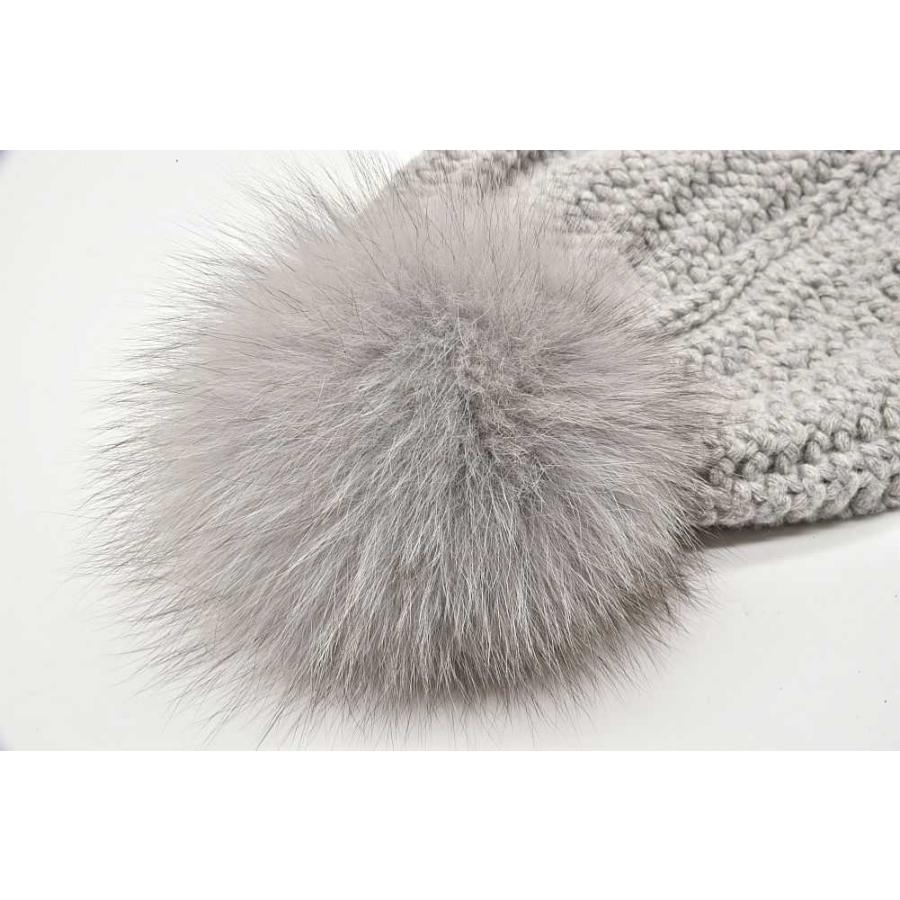 極美品☆MONCLER モンクレール ニット帽 ファー付き 極美品☆MONCLER