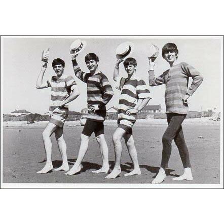 ポストカード モノクロ写真 ザ・ビートルズ バンドグループ