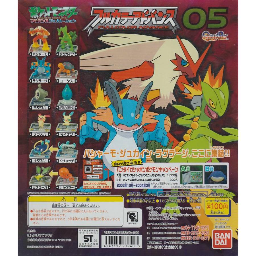 ポケットモンスター フルカラーアドバンス 05 【台紙】POP