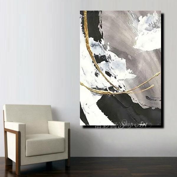 アートパネル モダン 手書きの油彩画 グラデーション 特大1パネル